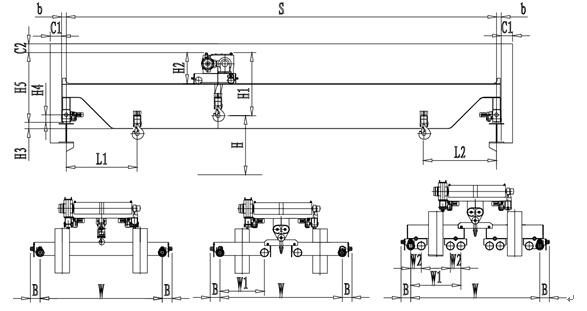 吊钩起重机简图